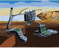 Zuty - Malování podle čísel - ROZTEKLÉ MOBILY - INSPIRACE SALVADOR DALÍ 40x50 cm vypnuté plátno na rám