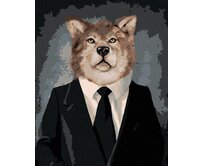 Zuty - Malování podle čísel - VLK V OBLEČENÍ 40x50 cm bez rámu a bez vypnutí plátna