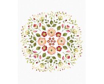 Zuty - Malování podle čísel - KVĚTINOVÁ MANDALA 40x50 cm bez rámu a bez vypnutí plátna