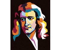 Zuty - Malování podle čísel - BAREVNÝ ISSAC NEWTON 40x50 cm vypnuté plátno na rám