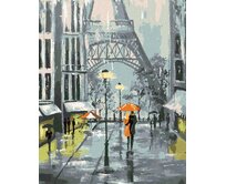 Zuty - Malování podle čísel - PAŘÍŽ A PROCHÁZEJÍCÍ SE PÁR 40x50 cm bez rámu a bez vypnutí plátna