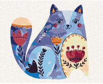 Zuty - Malování podle čísel - MODRÁ KOČKA 40x50 cm vypnuté plátno na rám