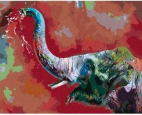Zuty - Malování podle čísel - ŠŤASTNÝ BAREVNÝ SLON 40x50 cm vypnuté plátno na rám