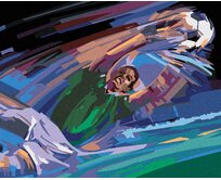 Zuty - Malování podle čísel - FOTBALOVÝ BRANKÁŘ 40x50 cm vypnuté plátno na rám