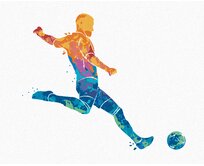 Zuty - Malování podle čísel - FOTBALISTA 40x50 cm bez rámu a bez vypnutí plátna