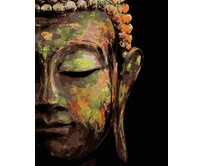 Zuty - Malování podle čísel - BUDDHA NA ČERNÉM POZADÍ 40x50 cm vypnuté plátno na rám