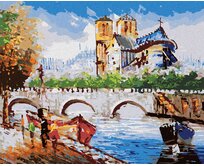 Zuty - Malování podle čísel - POHLED NA PAŘÍŽSKOU ULIČKU 40x50 cm vypnuté plátno na rám