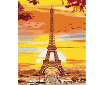 Zuty - Malování podle čísel - EIFFELOVA VĚŽ V PODZIMNÍCH BARVÁCH 40x50 cm vypnuté plátno na rám