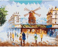 Zuty - Malování podle čísel - MOULIN ROUGE V PAŘÍŽI 40x50 cm vypnuté plátno na rám