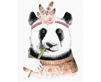Zuty - Malování podle čísel - BOHO PANDA 40x50 cm bez rámu a bez vypnutí plátna