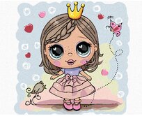 Zuty - Malování podle čísel - DÍVKA PRINCEZNA 40x50 cm bez rámu a bez vypnutí plátna