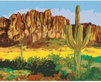 Zuty - Malování podle čísel - ARIZONSKÁ POUŠTNÍ KRAJINA 40x50 cm vypnuté plátno na rám