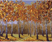 Zuty - Malování podle čísel - PODZIMNÍ BŘÍZY 40x50 cm vypnuté plátno na rám