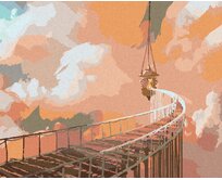 Zuty - Malování podle čísel - LANOVÝ MOST VEDOUCÍ K ZÁVĚSNÉ LUCERNĚ 40x50 cm vypnuté plátno na rám