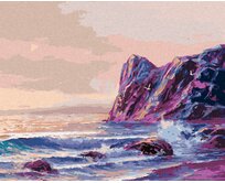 Zuty - Malování podle čísel - BAREVNÝ ZÁPAD SLUNCE NAD MOŘEM 40x50 cm bez rámu a bez vypnutí plátna