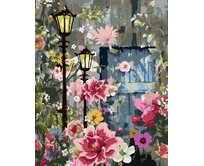 Zuty - Malování podle čísel - JARNÍ KVĚTINY NA ULICI 40x50 cm vypnuté plátno na rám