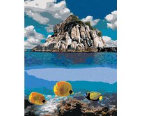 Zuty - Malování podle čísel - TROPICKÝ RÁJ V THAJSKU 40x50 cm vypnuté plátno na rám