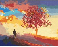 Zuty - Malování podle čísel - STROM NA SAMOTNÉM VRCHOLU KOPCE 40x50 cm vypnuté plátno na rám