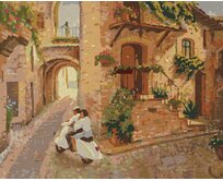 Zuty - Malování podle čísel - PROJÍŽĎKA PO ITÁLII 40x50 cm vypnuté plátno na rám