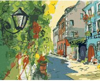 Zuty - Malování podle čísel - MALÁ MĚSTSKÁ ULIČKA 40x50 cm bez rámu a bez vypnutí plátna