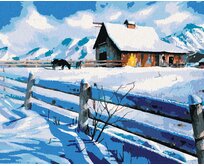 Zuty - Malování podle čísel - FARMA NA HORÁCH 40x50 cm bez rámu a bez vypnutí plátna