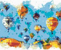 Zuty - Malování podle čísel - MALOVANÉ BALONY 40x50 cm vypnuté plátno na rám