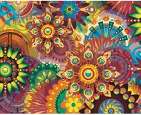 Zuty - Malování podle čísel - BAREVNÉ MANDALY 40x50 cm bez rámu a bez vypnutí plátna