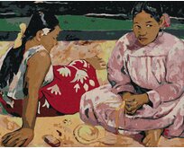 Zuty - Malování podle čísel - TAHIŤANKY NA PLÁŽI (PAUL GAUGUIN) 40x50 cm bez rámu a bez vypnutí plátna