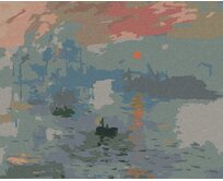 Zuty - Malování podle čísel - DOJEM, VÝCHOD SLUNCE (CLAUDE MONET) 40x50 cm vypnuté plátno na rám