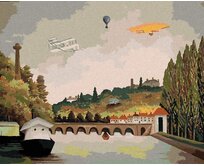 Zuty - Malování podle čísel - POHLED NA MOST V SEVRES A KOPCE CLAMART (HENRI ROUSSEAU) 40x50 cm vypnuté plátno na rám