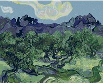 Zuty - Malování podle čísel - OLIVOVNÍKY S ALPILLES V POZADÍ (VINCENT VAN GOGH) 40x50 cm bez rámu a bez vypnutí plátna