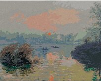 Zuty - Malování podle čísel - LE COUCHER DE SOLEIL SUR LA SEINE (CLAUDE MONET) 40x50 cm bez rámu a bez vypnutí plátna