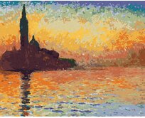 Zuty - Malování podle čísel - SAN GIORGIO MAGGIORE ZA SOUMRAKU (CLAUDE MONET) 40x50 cm vypnuté plátno na rám