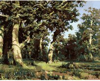 Zuty - Malování podle čísel - DUBOVÝ HÁJ (IVAN SHISHKIN) 40x50 cm vypnuté plátno na rám