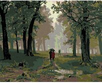 Zuty - Malování podle čísel - DÉŠŤ V DUBOVÉM LESE (IVAN SHISHKIN) 40x50 cm bez rámu a bez vypnutí plátna
