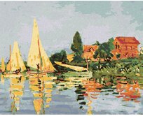 Zuty - Malování podle čísel - REGATA V ARGENTEUIL (CLAUDE MONET) 40x50 cm bez rámu a bez vypnutí plátna