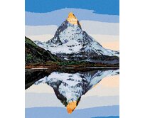 Zuty - Malování podle čísel - HORA MATTERHORN A JEJÍ ODRAZ V JEZEŘE 40x50 cm vypnuté plátno na rám