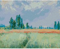 Zuty - Malování podle čísel - PŠENIČNÉ POLE (CLAUDE MONET) 40x50 cm bez rámu a bez vypnutí plátna