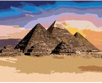 Zuty - Malování podle čísel - EGYPT PYRAMIDY 40x50 cm bez rámu a bez vypnutí plátna