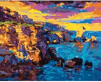 Zuty - Malování podle čísel - ÚTES VE STYLU IMPRESIONISMU 40x50 cm vypnuté plátno na rám