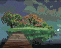 Zuty - Malování podle čísel - MOST DO ŘÍŠE SNŮ 40x50 cm bez rámu a bez vypnutí plátna