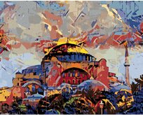 Zuty - Malování podle čísel - MUZEUM HAGIA SOPHIA V ISTANBULU 40x50 cm vypnuté plátno na rám