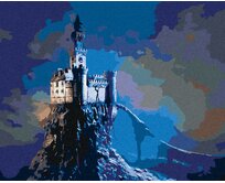 Zuty - Malování podle čísel - STARÝ HRAD NA KOPEČKU 40x50 cm bez rámu a bez vypnutí plátna