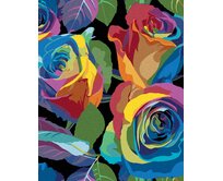 Zuty - Malování podle čísel - ZBARVENÉ RŮŽE 40x50 cm bez rámu a bez vypnutí plátna