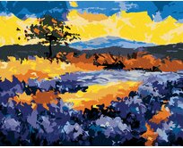 Zuty - Malování podle čísel - LEVANDULOVÉ POLE V PROVENCE 40x50 cm vypnuté plátno na rám