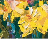 Zuty - Malování podle čísel - ŽLUTÉ NARCISY 40x50 cm vypnuté plátno na rám