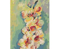 Zuty - Malování podle čísel - ŽLUTÁ GLADIOLA 40x50 cm vypnuté plátno na rám