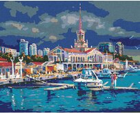 Zuty - Malování podle čísel - PŘÍSTAV V SOCHI 40x50 cm vypnuté plátno na rám