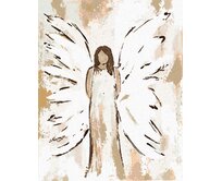 Zuty - Malování podle čísel - ANDĚL S HNĚDÝMI VLASY 3 (HALEY BUSH) 40x50 cm vypnuté plátno na rám