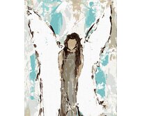 Zuty - Malování podle čísel - MALOVANÝ ANDĚL (HALEY BUSH) 40x50 cm vypnuté plátno na rám